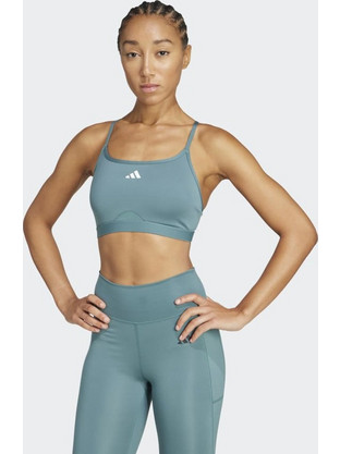 Adidas Aeroreact Training 3-Stripes Αθλητικό Μπουστάκι με Μέτρια Στήριξη & Ελαφριά Ενίσχυση Πράσινο JW5129