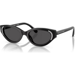 Swarovski SK6030 100187 Γυναικεία Γυαλιά Ηλίου Cat Eye Κοκάλινα Μαύρα με Μαύρο Φακό