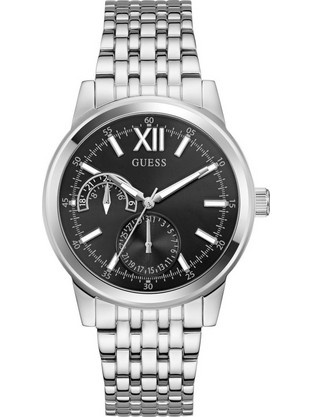 Guess Emerson Ανδρικό Ρολόι Χρονογράφος με Ασημί Μεταλλικό Μπρασελέ GW0976G1