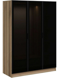 Hanah Home Τρίφυλλη Ντουλάπα Ρούχων Kale Oak 135x52x210cm 506MNR2285