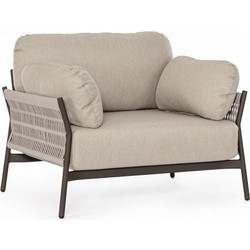 Kare Design Pardis Πολυθρόνα Κήπου Rattan Μπεζ KA-0663750