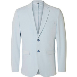 Selected Χειμερινό Ανδρικό Blazer Υφασμάτινο με Στενή Εφαρμογή Γαλάζιο 16088563