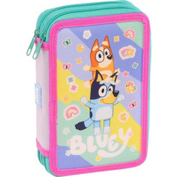 Graffiti Bluey Stickers Rain Κασετίνα Γεμάτη με 2 Θήκες Πολύχρωμη 250331