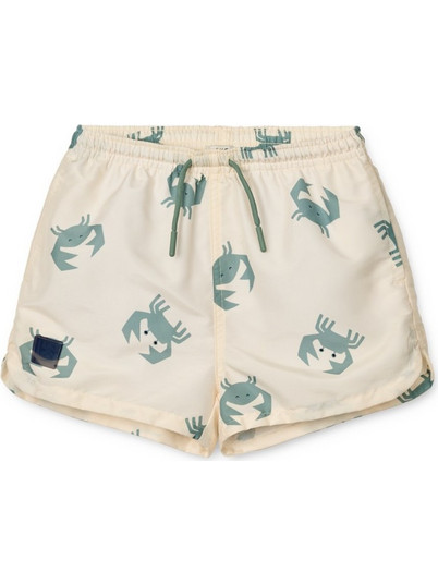 Liewood Crab Αντηλιακό UV Βρεφικό Μαγιό Σορτς για Αγόρι Μπεζ Πράσινο Mint LW20067-1833