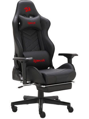 Redragon C328 Καρέκλα Gaming Δερματίνης με Ρυθμιζόμενα Μπράτσα και Υποπόδιο Μαύρη Κόκκινη 28.16.0010
