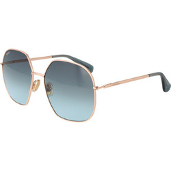 Max Mara MM0061 28W Γυναικεία Γυαλιά Ηλίου Τετράγωνα Μεταλλικά Χρυσά με Μαύρο Φακό