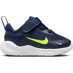 Nike Revolution 7 Παιδικά Αθλητικά Παπούτσια για Τρέξιμο Navy Μπλε Lime FB7691-403