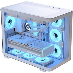 Aerocool P500C White Gaming Midi Tower Κουτί Υπολογιστή RGB με Πλαϊνό Παράθυρο