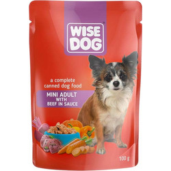 Wise Dog Mini Adult with Beef in Gravy 5x100gr