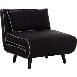 HomeMarkt Πολυθρόνα Κρεβάτι Ανακλινόμενη Μαύρη BRAXTON HM8425.03