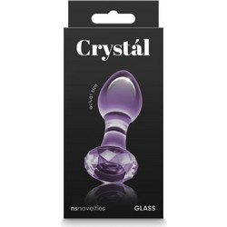 NS Novelties Crystal Glass Πρωκτική Σφήνα Diamond Plug 9cm Μωβ