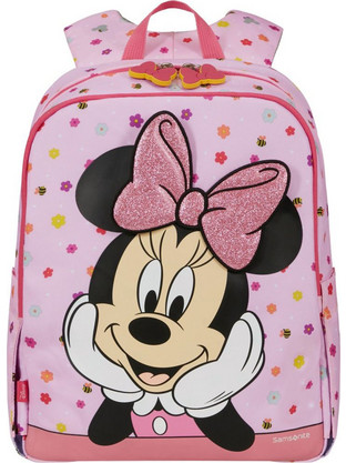 Samsonite Minnie Flower Power Σχολική Τσάντα Πλάτης Δημοτικού Ροζ 154943-A650