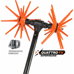 Agrotechnic X.QUATTRO FX SUPERVELOCE Ελαιοραβδιστικό Μπαταρίας Αχινός με Κοντάρι Ανθρακόνημα 2.8m 2.5kg