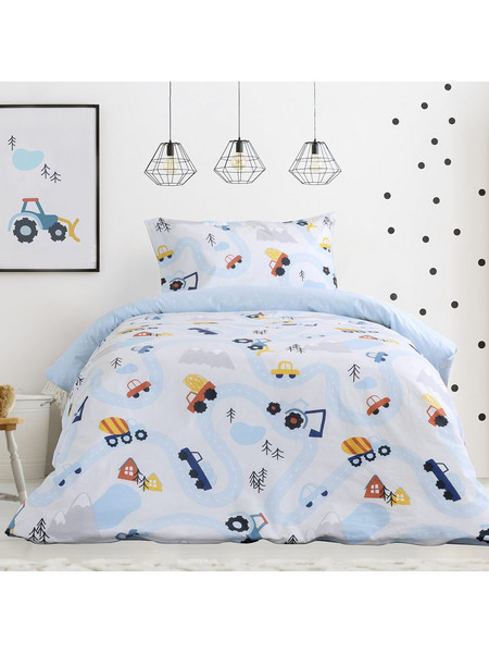 Kocoon Happy Ride Σετ Παιδική Παπλωματοθήκη Μονή Βαμβακερή 165x245 Γαλάζια