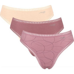Sloggi Go Crush Βαμβακερά Ψηλόμεσα Γυναικεία Slip 3Pack 10219672-V002