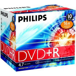 Philips PH858120 Εγγράψιμα DVD+R 16x 4.7GB 10τμχ