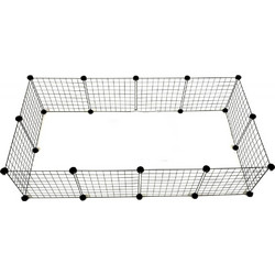 C&C Περίφραξη Τρωκτικών με 12 Πάνελ Μαύρη 145x37x75cm