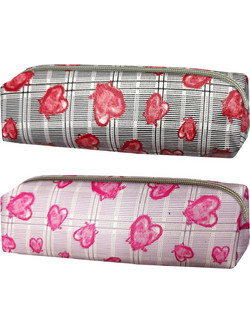 Justnote Hearts Κασετίνα Βαρελάκι Πολύχρωμη 50-3441