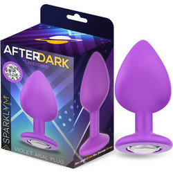 LateToBed Afterdark Sparkly Πρωκτική Σφήνα Diamond Plug 8cm Μωβ AD-382