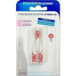 Elgydium Trio Ανταλλακτικά Μεσοδόντια Βουρτσάκια 1.3mm Κόκκινα 3τμχ