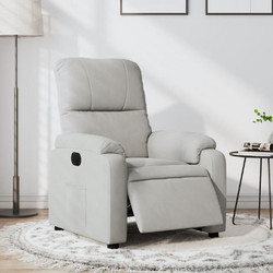 vidaXL Πολυθρόνα Relax με Υποπόδιο Ανακλινόμενη Γκρι 3204916