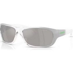 Arnette AN4290 30216G Ανδρικά Γυαλιά Ηλίου Ορθογώνια Κοκάλινα Διαφανή με Aσημί Φακό