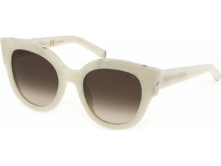 Philipp Plein SPP026S 09YL Γυναικεία Γυαλιά Ηλίου Πεταλούδα Κοκάλινα Λευκά με Καφέ Φακό