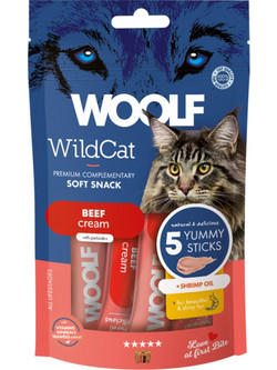 Woolf Wildcat Soft Snack Cream with Beef 5x14gr