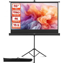 Vevor Tripod Οθόνη Προβολής Projector Δαπέδου 16:9 131x73cm / 60"