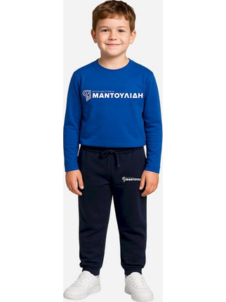 Action Μαντουλίδης Παιδικό T-Shirt Μακρυμάνικο Royal Blue M46050-05