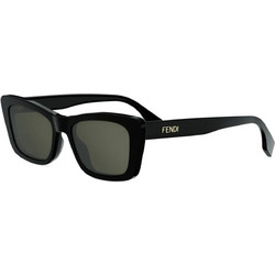 Fendi FE40185I 01N Γυναικεία Γυαλιά Ηλίου Πεταλούδα Κοκάλινα Μαύρα με Μαύρο Φακό