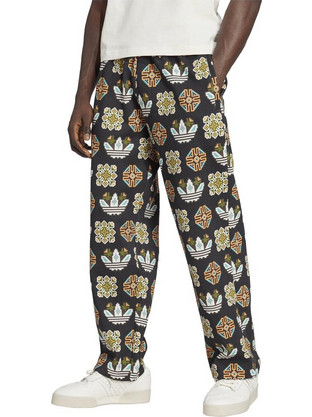 Adidas Tile Allover Print Ανδρικό Παντελόνι Φόρμας Μαύρο JW3503