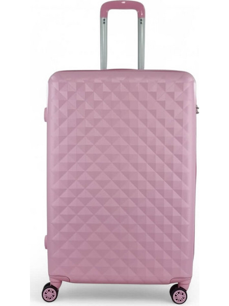 Playbags Collection PS067 Βαλίτσα Μεσαία 62x42x22cm με 4 Ρόδες Ροζ