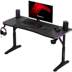Huzaro Hero 3.6 RGB LED Gaming Γραφείο Μεταλλικό Ρυθμιζόμενο Ύψος 140x60x79cm