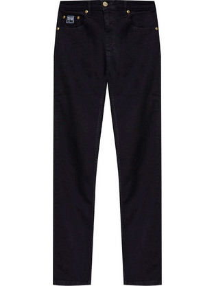 Versace Milano Ανδρικό Τζιν Παντελόνι Slim Εφαρμογή Μαύρο 79GAB5S0CDW00-909