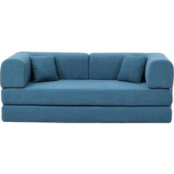 Nextdeco Τριθέσιος Καναπές Κρεβάτι Πετρόλ 200x100x75cm 36300-03
