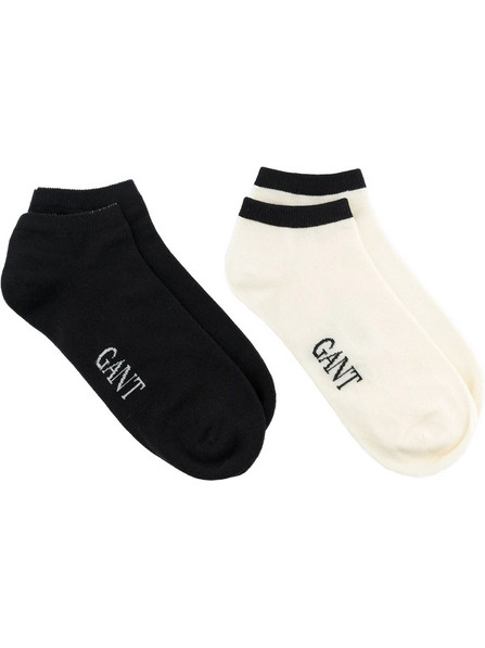 Gant Ανδρικές Κάλτσες Κοντές Μαύρες Μπεζ 2Pack 3G9960338-005
