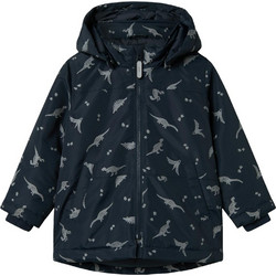 Name It Παιδικό Μπουφάν Χειμωνιάτικο Softshell Αδιάβροχο Μαύρο Ανθρακί 13243678