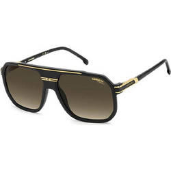 Carrera CA1077S I4686 Ανδρικά Γυαλιά Ηλίου Aviator Κοκάλινα Μαύρα με Καφέ Φακό