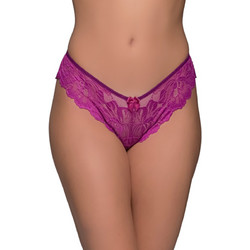 Milena By Paris Γυναικείο Sexy Brazil με Δαντέλα Μωβ 8534