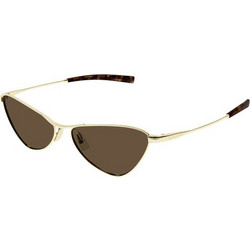 Saint Laurent SL830 004 Γυναικεία Γυαλιά Ηλίου Πολυγωνικά Μεταλλικά Χρυσά με Καφέ Φακό