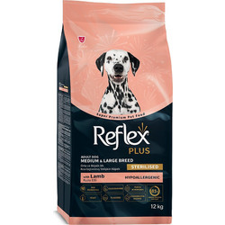 Reflex Plus Adult Medium & Large Light Sterilised with Lamb & Rice 12kg