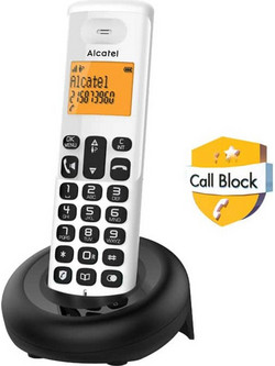 Alcatel E260 EWE Ασύρματο Τηλέφωνο με Ανοιχτή Ακρόαση Λευκό