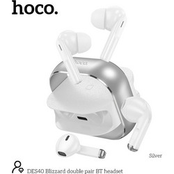 Hoco DES40 Ακουστικά Bluetooth In Ear Silver