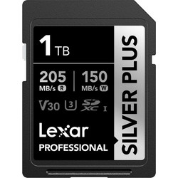 Lexar Silver Plus SDXC 1TB Class 10 U3 V30 UHS-I 205MB/s
