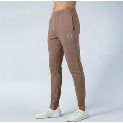 GSA Ανδρικό Παντελόνι Φόρμας Fleece με Λάστιχο Καφέ 346532-5954