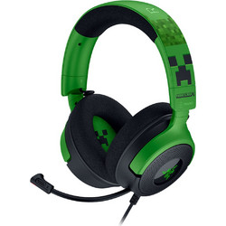 Razer Kraken V4 X Minecraft Edition Gaming Headset Over Ear Green