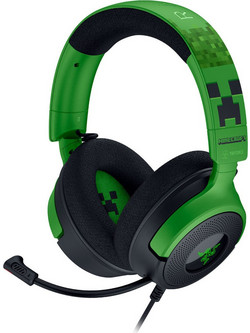 Razer Kraken V4 X Minecraft Edition Gaming Headset Over Ear Green