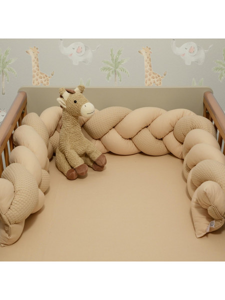 Baby Oliver Des 454 Πάντα Κούνιας Πλεξούδα Μπεζ 20x200cm