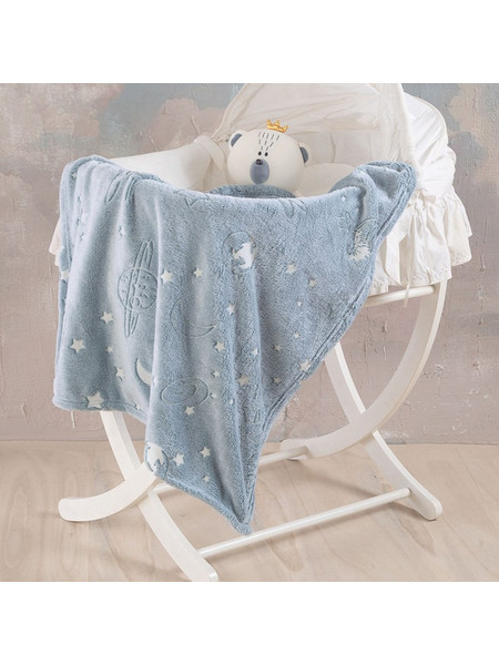 Rythmos Oddity Luminus Κουβέρτα Κούνιας Fleece 110x140 Γαλάζια